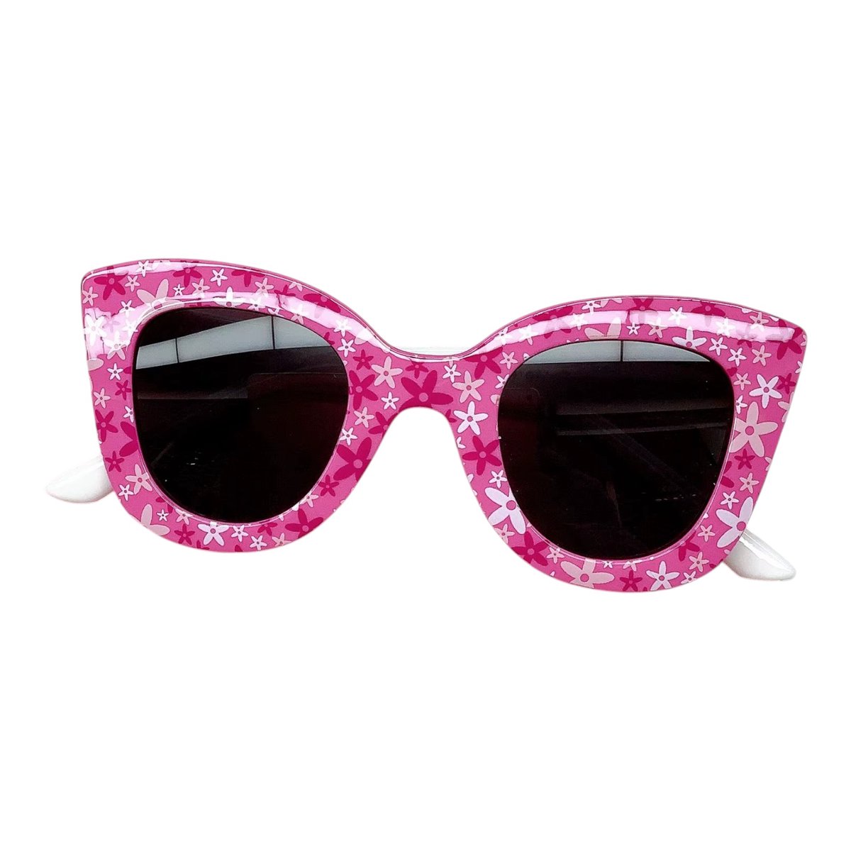 Kinder Zonnebril - Bloem Roze/Wit | Kunststof | Fashion Favorite
