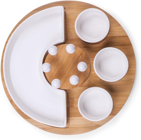Mahlzeit Koelserveerschaal | 53 x 34 x 27 cm | GN 1/1 koelplaat met kap, systeem koelschaal met koelelement | vershoudplaat met houten frame, serveerkap met 2 koelaccu's | cateringplaat