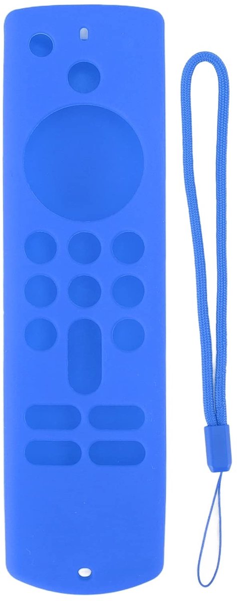 aladdien - Stick Remote Cover - Siliconen Hoes - Antislip Bescherming - Blauw pak - Draagkoord - Geschikt voor Fire TV Stick - 3e Generatie