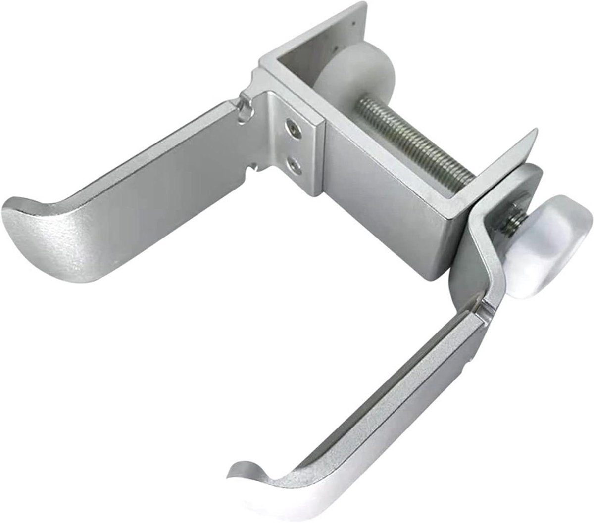 Koptelefoonstandaard - Hoofdtelefoonhouder Hanger - Bureau Organisatie - Opvouwbaar Aluminium Ontwerp - Tot 50 mm dik - Zilver