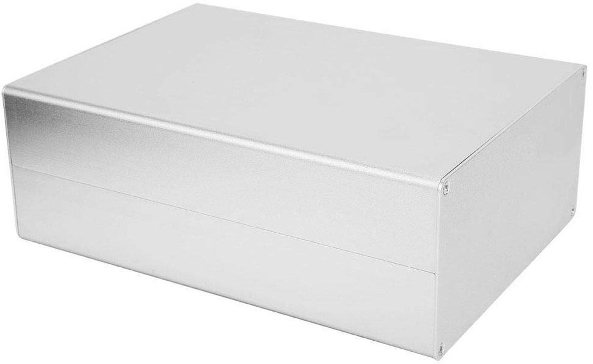 Aluminium projectdoos 80x160x220mm - Matte zilveren behuizing voor elektronica, DIY en GPRS PCB-systeem