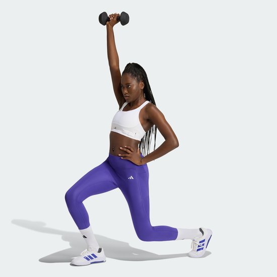 Adidas Performance Optimé Essentials No Front Rise Seam 7/8 Legging - Dames - Paars van adidas-performance — afbeelding 3