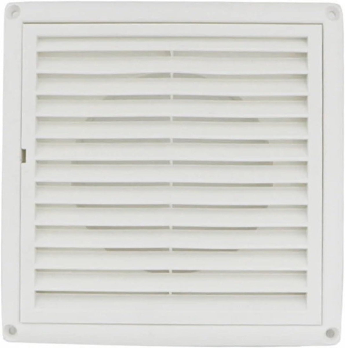 Ventilatierooster met Muggennet - Ventilatieafdekking Buiten - Efficiënte Luchtstroom - Corrosiebestendig Kunststof - 100 mm - Wit