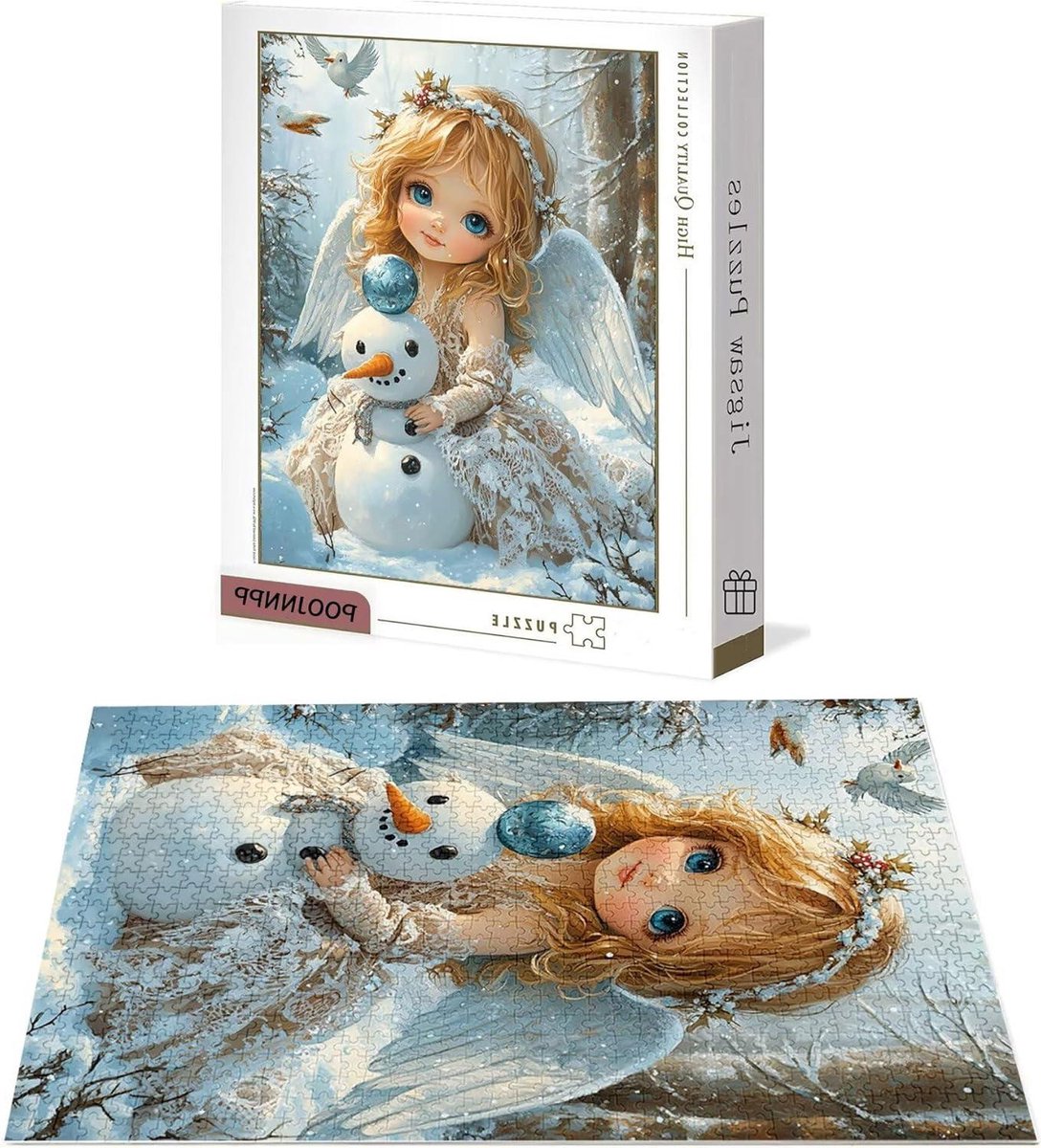 Houten Puzzel - Legpuzzel Volwassenen - Ontspannen Thuis - Genummerde Secties Achterkant - 1500 Stukjes - Winter
