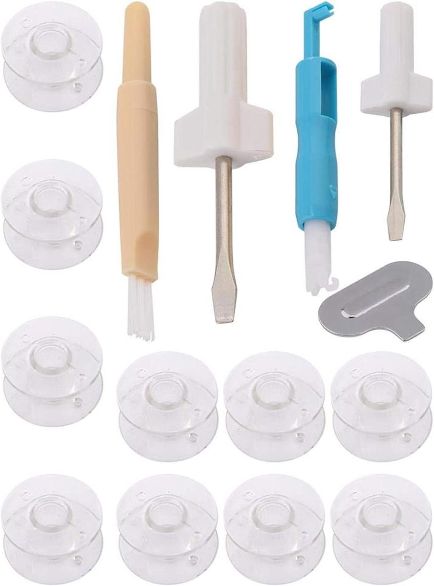 Naaimachine Set - Naai Hulpstukken - Klusjes Klaren - Compleet Gereedschap - 17.7x12.3 cm - Multicolor