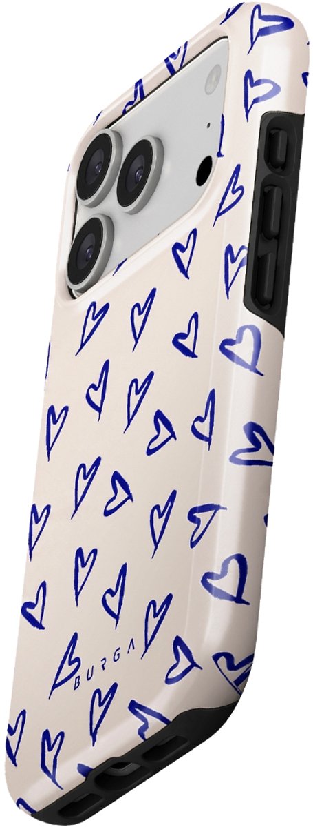 Burga, Coque pour Geschikt voor Apple iPhone 17 Pro MagSafe Tough Double Couche Motif Love Me Right, Beige