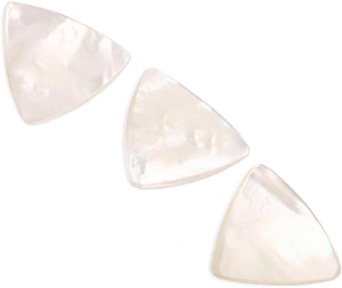 Gitaar Plectrums - Plectrums Shell - Muziek Maken - Natuurlijke Schelp - 3 stuks - Wit