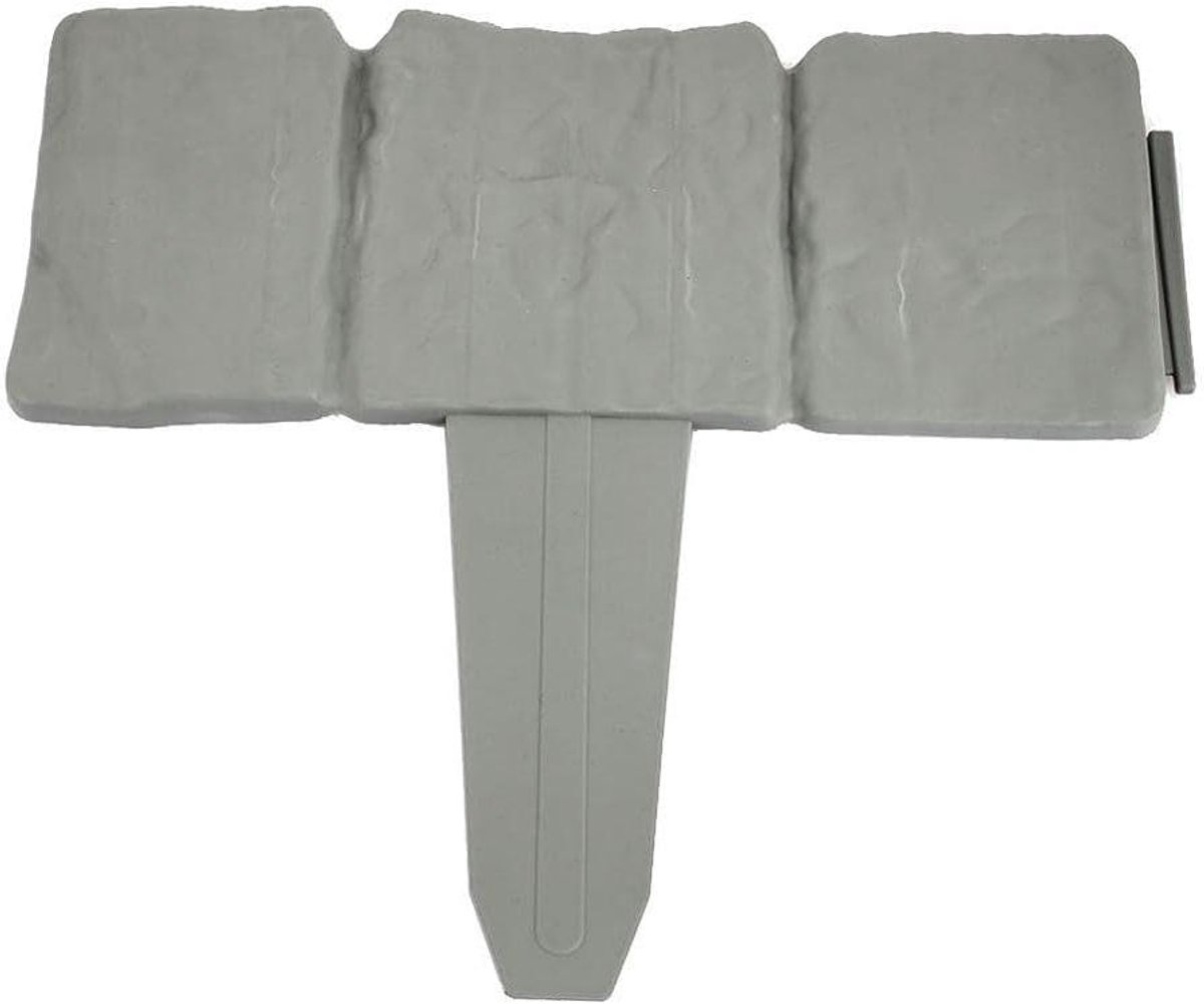 Tuin Rand Mallen - Stenen Muur - Tuinieren Decoratie - Naadloze Rand Vorming - 22.5x25.5x2cm - Grijs