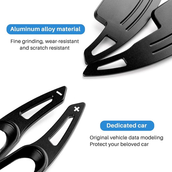 Stuurwiel Paddles - Schakelverlenging - Sportief Rijden - Aluminium Legering - 2 Stuks - Zwart — afbeelding 2