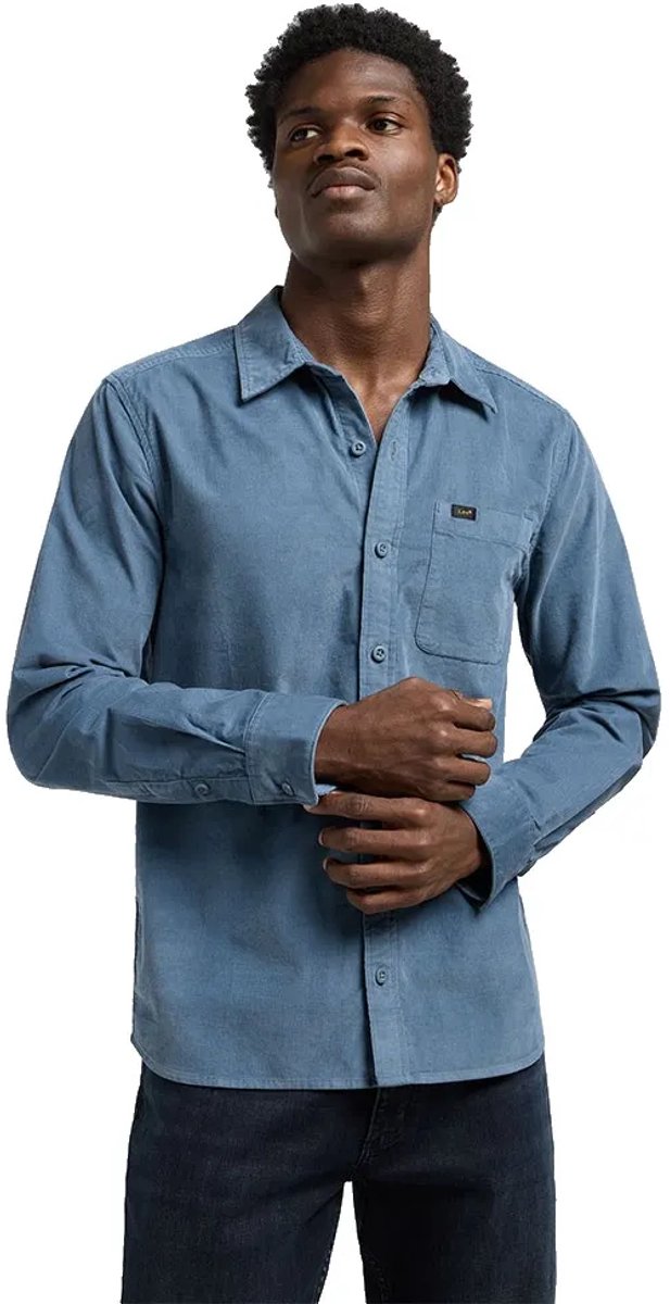 Lee Leesure Overhemd Met Lange Mouwen XL Man Blauw