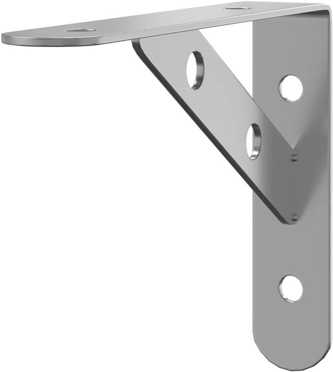 Shelf Supports - Shelf Brackets - Home Organization - Corrosion-Resistant - 15x2.5x11.5 cm - Silver