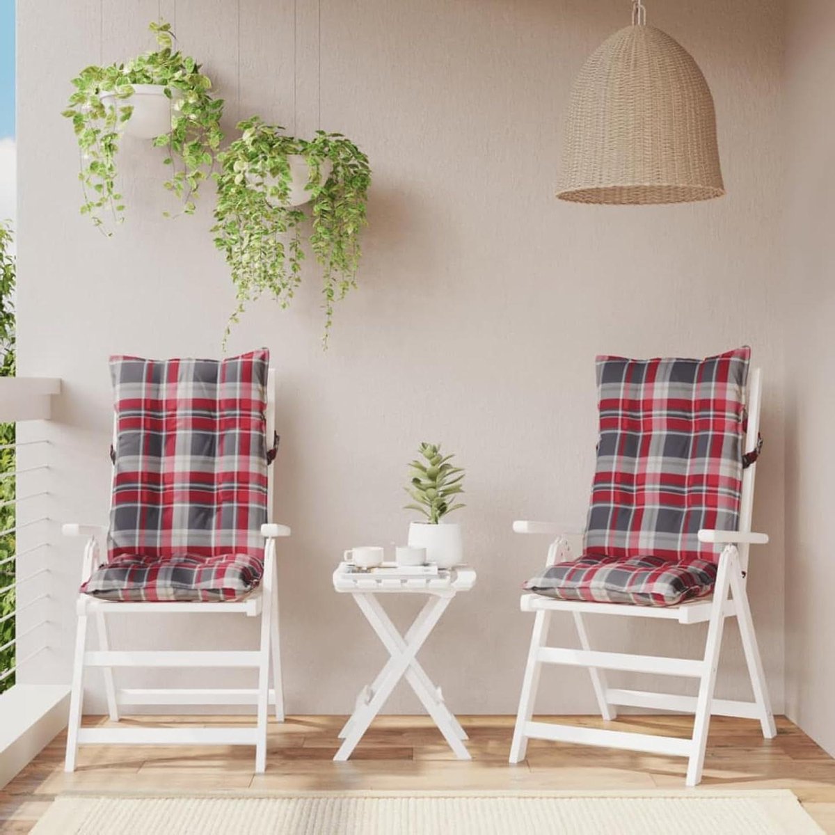 Stoelkussens Set - Tuinkussens Buiten - Comfortabel Zitten - Waterdicht Oxford Stof - 2 Stuks - Rood