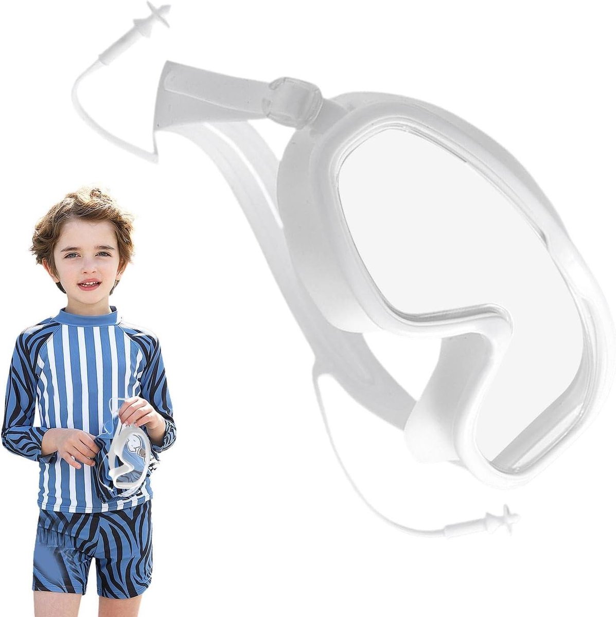 Kinderen Zwembril - Snorkelbril Kinderen - Zwemmen en Snorkelen - 180 Graden Zicht - Niet gespecificeerd - Zwart