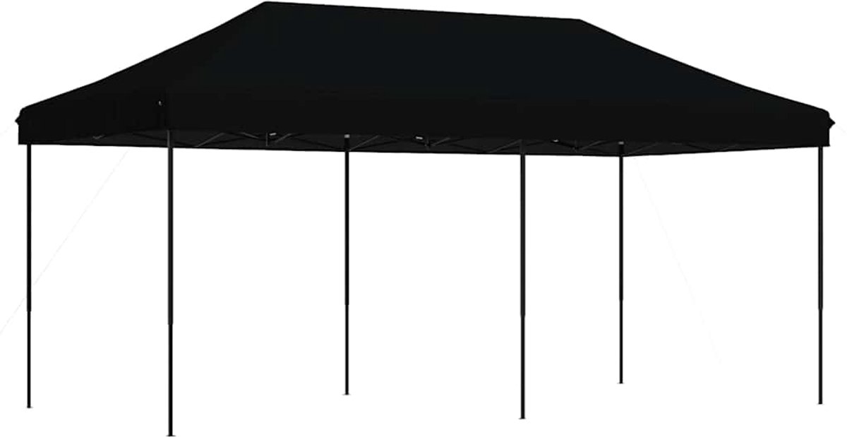 vidaXL - Partytent - inklapbaar - pop-up - 580x292x315 - cm - zwart
