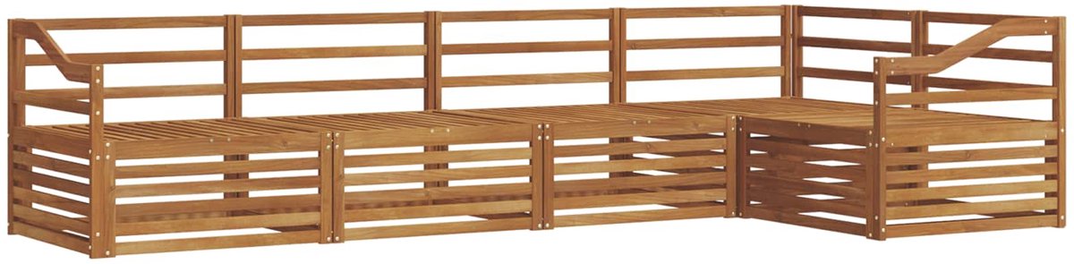 vidaXL Buiten - bank - set - 5 - st - Naturel