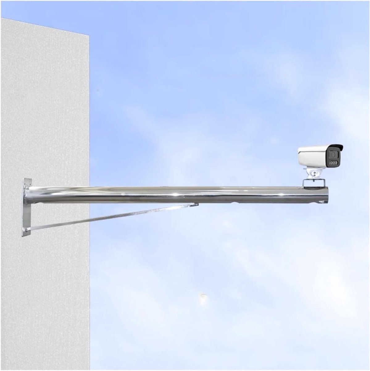 Bewakingspaal Camera - Metalen Wandhouder - Beveiligingssysteem Verbeteren - Eendelige Constructie - 150 cm - Metaal