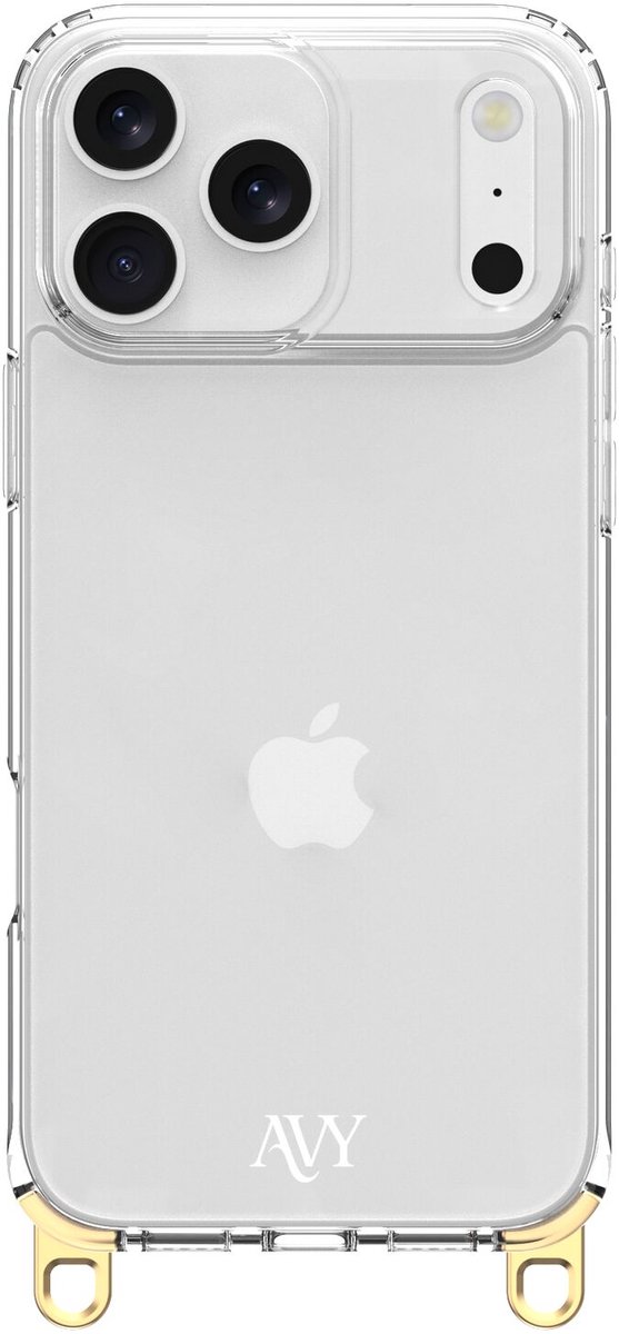 AVY Transparant Hoesje | Geschikt voor Apple iPhone 17 Pro Max | Clear Case | Haakjes voor koord