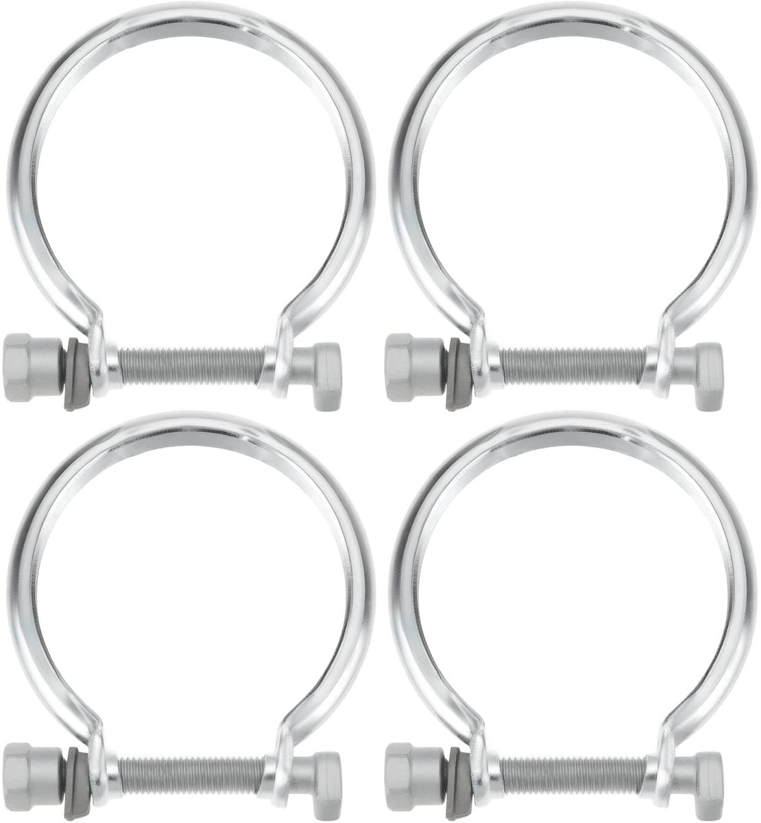 Dailygoods- Uitlaatpijp Klem - 4 Stuks - M10x67mm - Schokbestendig - Compatibel met Alfa Romeo 147/156 - Voorkomt Lekkage - U-vormige Beugel - Uitlaatklem