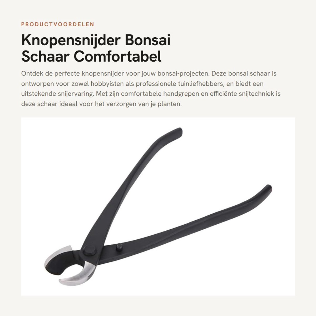 Dailygoods- Knopensnijder 200 mm - Bonsai Snijder - Composiet Stalen Snijder - Schuine Tang - Concave Snijder - Ronde Rand - Takkensnijder