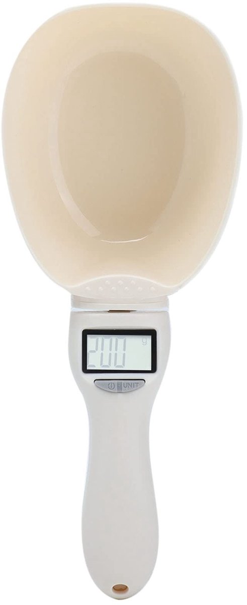 Dailygoods - Digitale Voedsellepelweegschaal - Nauwkeurige weegschaal - LCD-scherm - Zwart - Voor honden- en kattenvoer - Gewicht tot 800 gram - 1 gra...