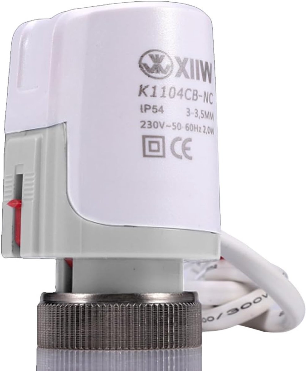 Servomotor Vloerverwarming - Thermische Aandrijving - Verwarming Regelen - Stroomloos Gesloten NC - M30 x 15 - Aandrijving
