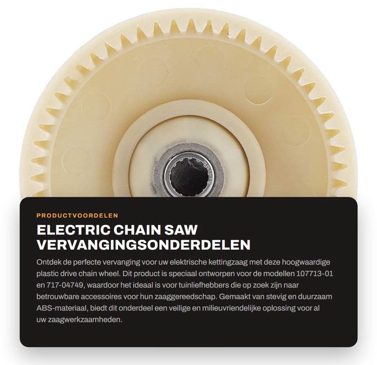 Dailygoods - Electric Chain Saw - Vervangingsonderdelen - Hoogwaardige kwaliteit - Plastic - Tuingereedschap - Ideaal voor 107713-01 en 717-04749 - Ge...