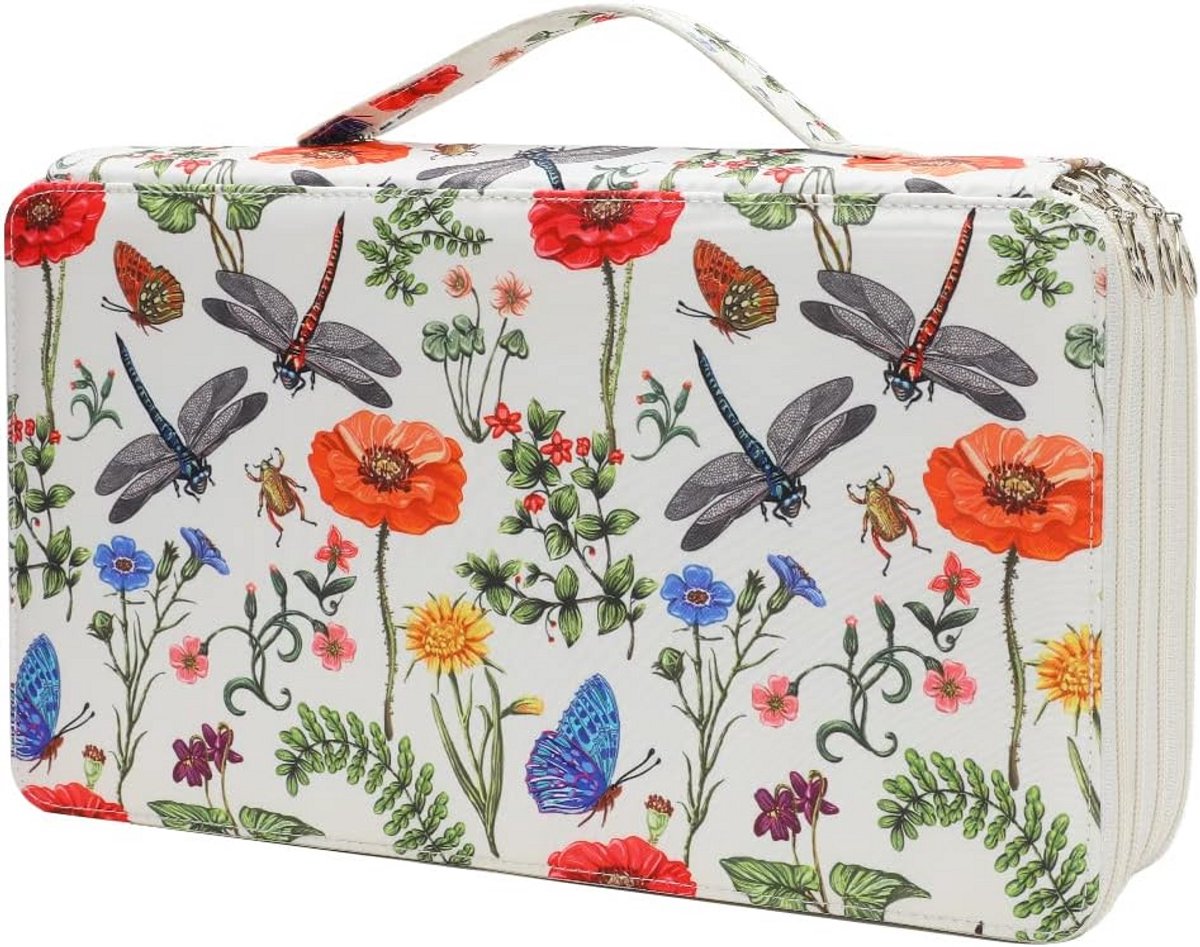 Gekleurd etui - Potloodhouder organizer - Kunst supplies opbergen - 300 sleuven capaciteit - 3378 x 1981 x 813 cm