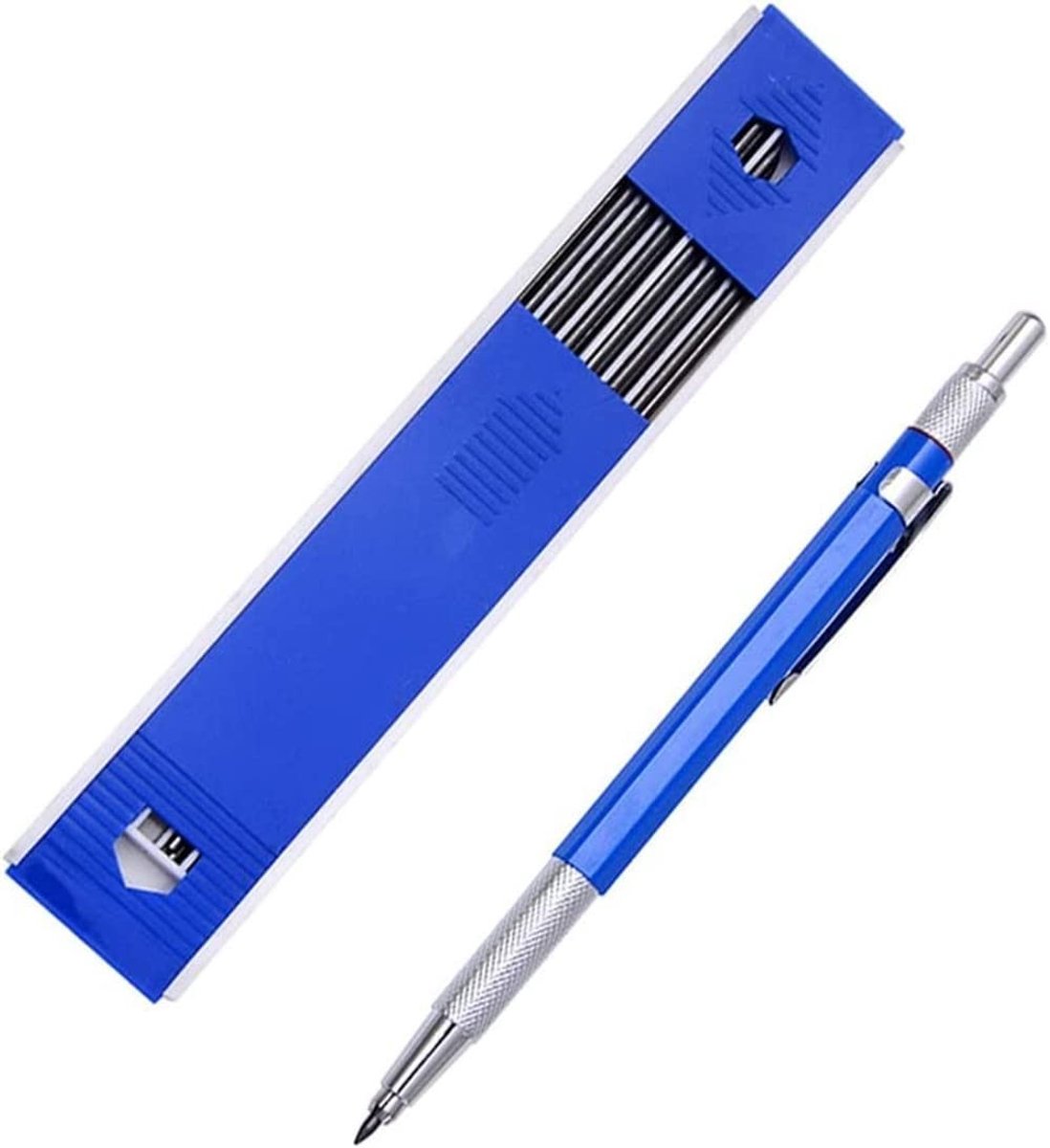 Dailygoods- Vulpotlood 2 mm - Mechanisch Potlood - 10 Vullingen - Kunststof/Metaal - 14,5 cm - Voor Ontwerptekenen