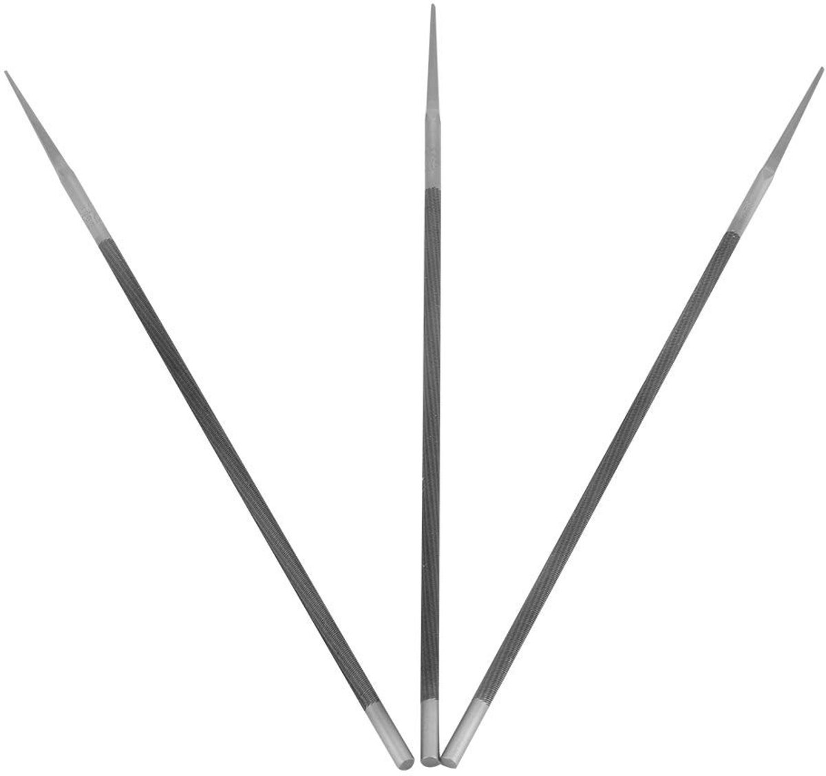Dailygoods- Kettingzaag Slijper 3 Stuks - Ronde Vijl - Lagerstaal - Diameter 4,8 mm - Hoge Hardheid - Slijtvast en Efficiënt - Zaagvijl