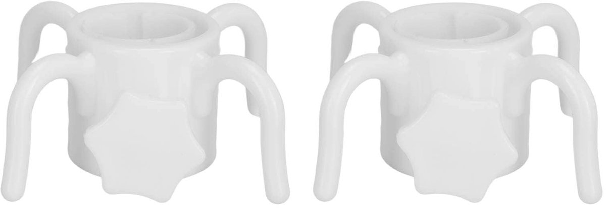 Dailygoods- Paraplu Haak - 2 Stuks - Plastic - 4-prong - Handdoek/Hat/Zonnebril Houder - Geschikt voor Parasol Polen 25-32mm - Snelle Installatie - Paraplu Haakje