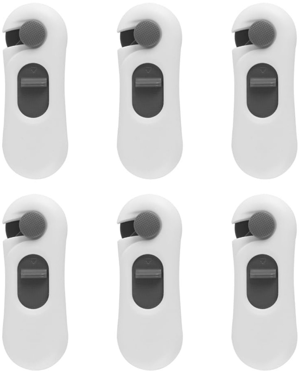 Dailygoods- Koelkastslot 6-pack - Veiligheids sloten - Kast sloten - Vriessloten - Geen gereedschap vereist - Geschikt voor gladde oppervlakken - Kastslot