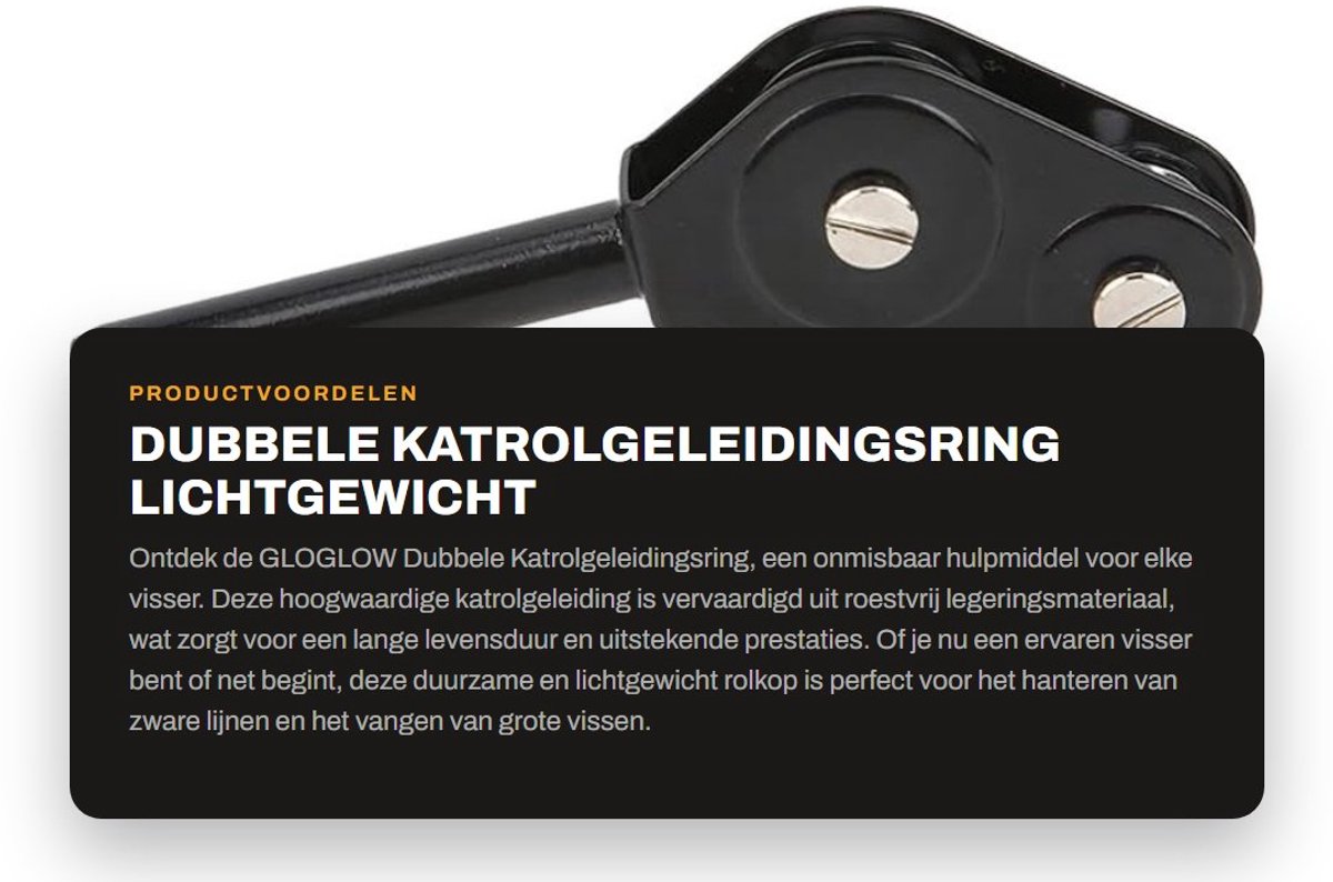 Dailygoods- Dubbele Katrol Geleidingsring - Lichtgewicht - Roestvrij - Duurzaam - Hoogwaardig Legeringsmateriaal - Eenvoudig Ontwerp - Visrol