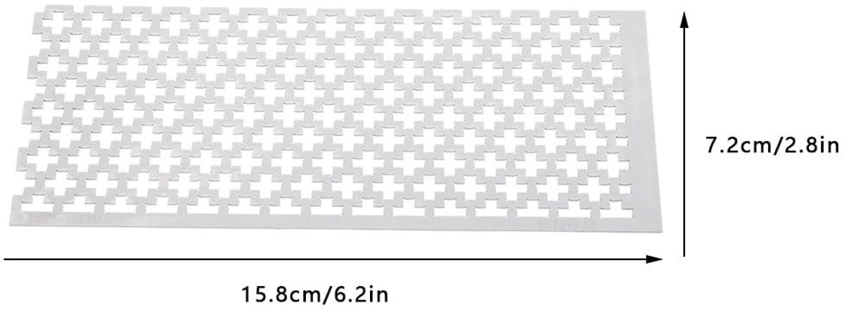 Dailygoods- Liniaal Roestvrij Staal - Diamantschilderliniaal - Kunstgereedschap - DIY Accessoires - Schone/duidelijke resultaten - Afmetingen 15,8 x 7,2 cm - Tekenliniaal
