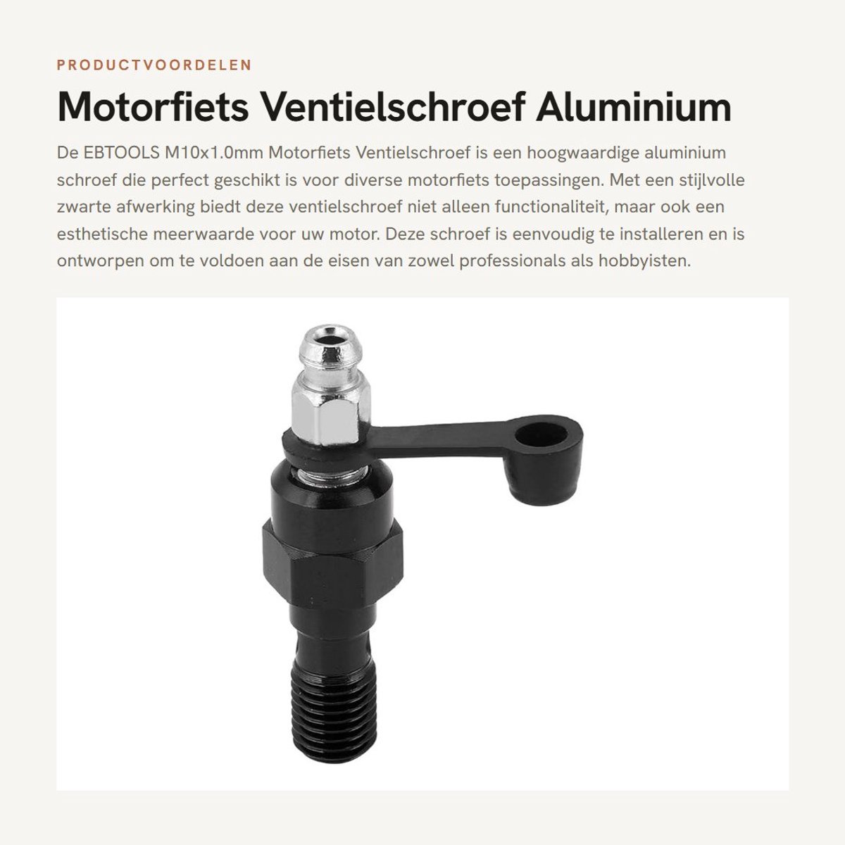 Dailygoods- Vent Schroef M10x1.0mm - Aluminium - Universeel - Remklauw - Vervangingsschroef - Eenvoudige installatie - Roestbestendig - Rembleed Schroef
