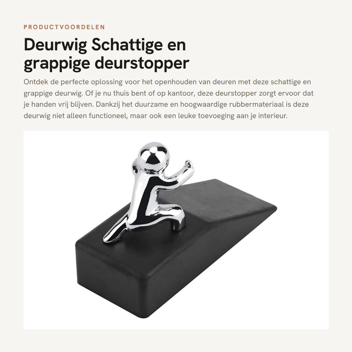 Dailygoods- Deuropener Schattig en Grappig - Deurstopper - Antislip - Duurzaam - Decoratief - Voorkomt Sluiten van Deuren - Deurstoppers