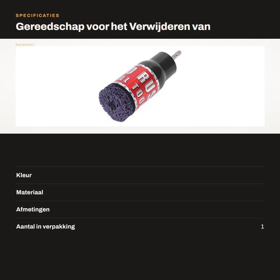 Allecto - Gereedschap voor het Verwijderen van Roest - Wielboutreinigingsgereedschap - Snel en efficiënt - 2 Slijpstenen - Metaalkalk Verwijderen -... van Allecto — afbeelding 3