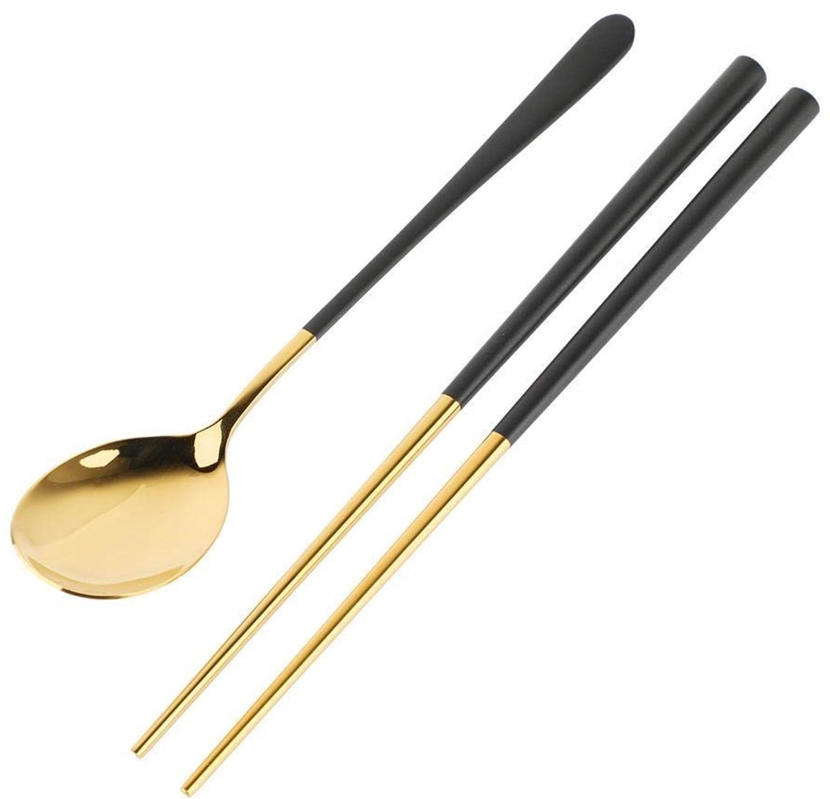 Dailygoods- Bestekset 12 Persoons - 304 Roestvrij Staal - Eetstokjes/Lepel - Elegant Design - Vaatwasmachinebestendig - Geschenkidee - Eetgerei