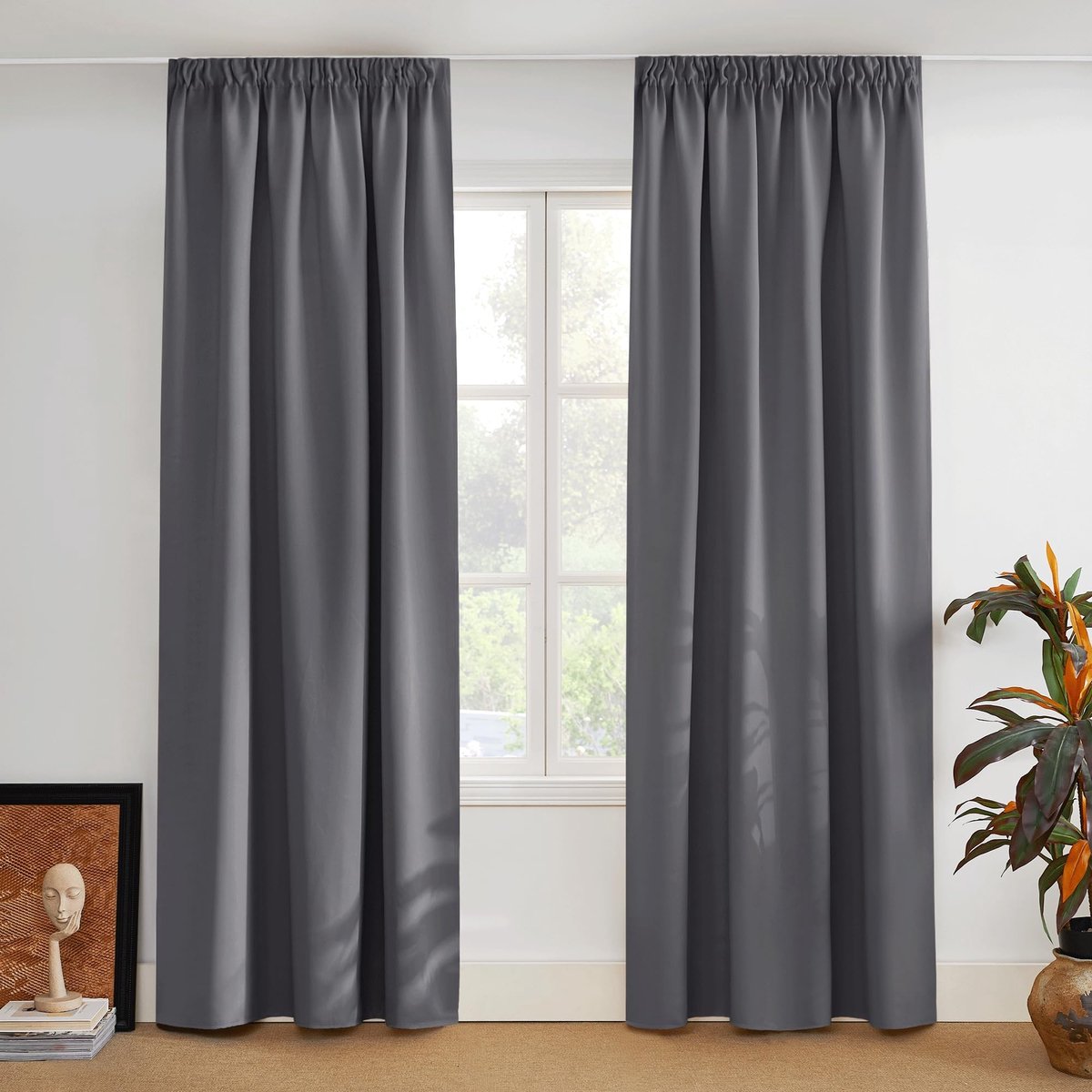 Dailygoods- Gordijnen Verduisterend 2 Stuks - Gordijnen Kant en Klaar - Thermische Gordijnen - Plisségordijnen - 140x220cm - 100% Polyester - Raamdecoratie