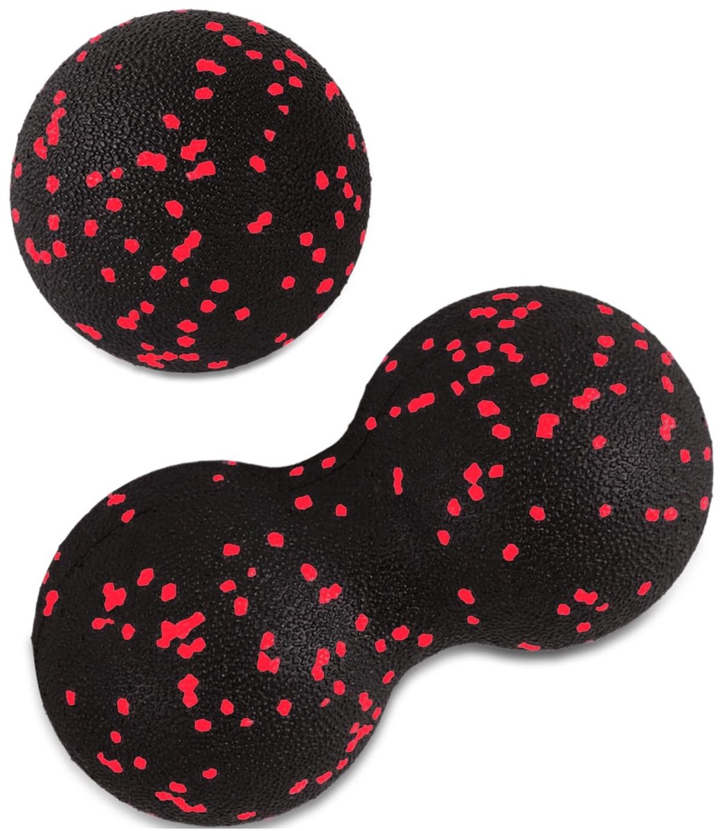 Dailygoods- Massagebal - Duo-bal - Pinda-massagebal - Zelfmassage - Acupressuur - Lichtgewicht - EPP-kunststofschuim - Massageapparaat