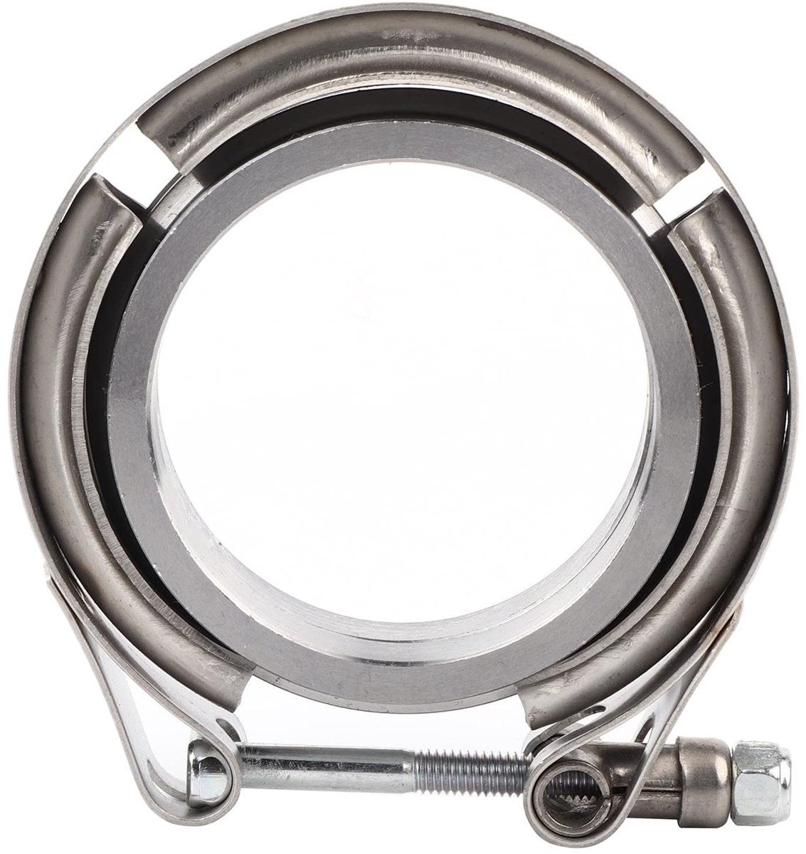 Dailygoods - V-bandklem - zelfcentrerend - roestvrij staal - 2,5 inch - turbo-uitlaatpijp - uitlaatklem - geschikt voor lassen