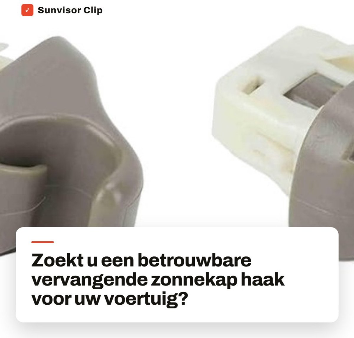 Dailygoods- Zonnevisclip - Vervangingshouder - 2 Stuks - ABS Materiaal - Geschikt voor 2008-2012 - Schokbestendig - Zonnevisser