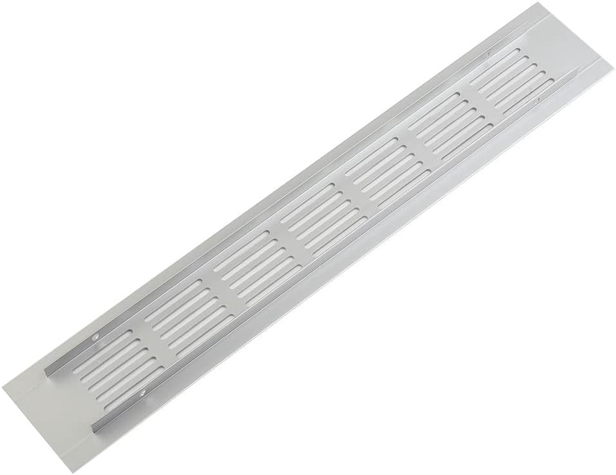 Ventilatierooster - Luchtgaten - Ventilatie Kast - Ingebouwde strip - 50x400mm - Zilver