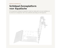 Dailygoods- Schildpad-zonneplatform Transparant - Schildpad-rustterras - Klimplank - Aquariumaccessoire - Eenvoudige installatie - Acryl materiaal - Schildpadplatform