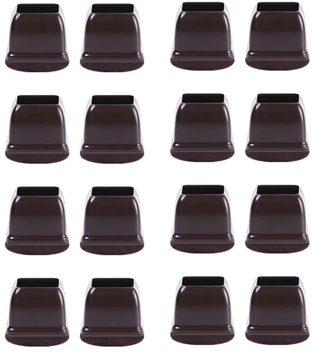 Dailygoods- Stoelbeenbeschermers 16 Stuks - Siliconen/Vilt - Antislip/Waterdicht - TPE Rubber - Geschikt voor 14-37mm Benen - Bescherming tegen Krassen - Meubelbeschermers