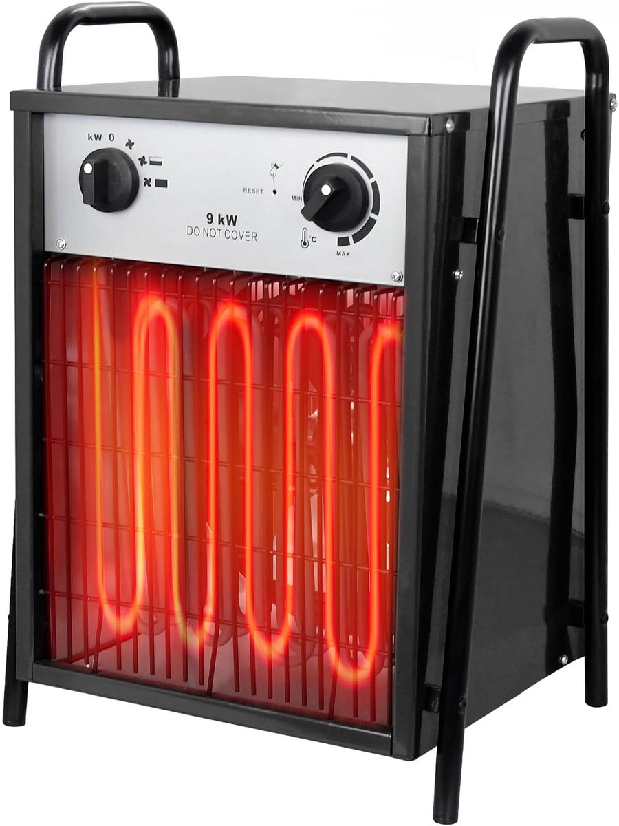 Elektrische Heater - Verwarming Ventilator - Werkplaats Verwarmen - Instelbare Thermostaat