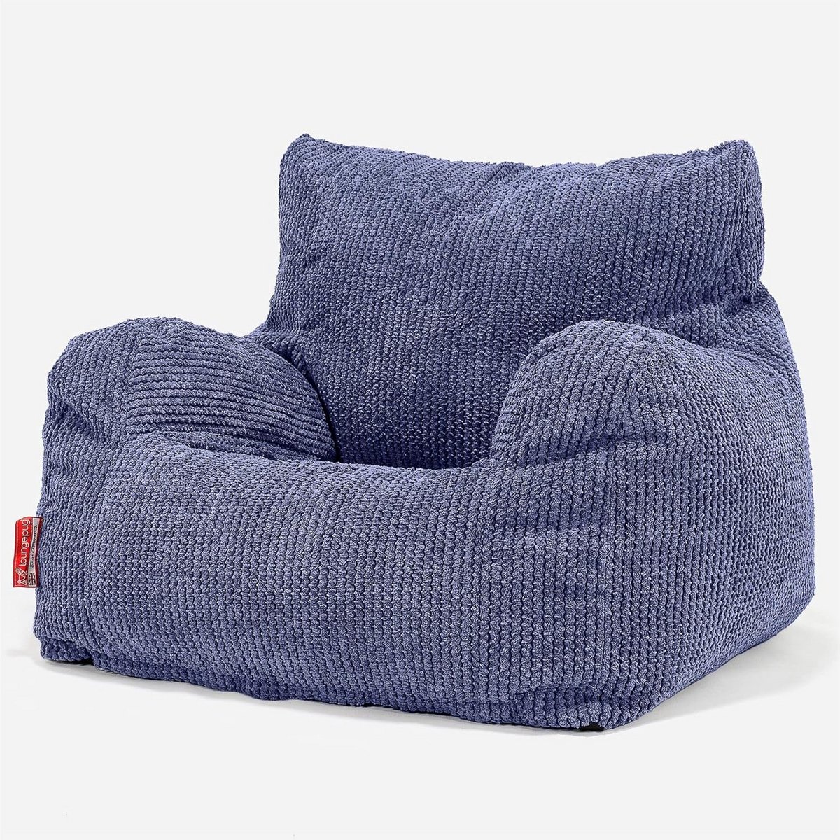 Zitzak Fauteuil - Poef Zetel - Ontspannen Zitten - Met Armleuningen - 65 x 65 x 70 cm - Pompom Paars