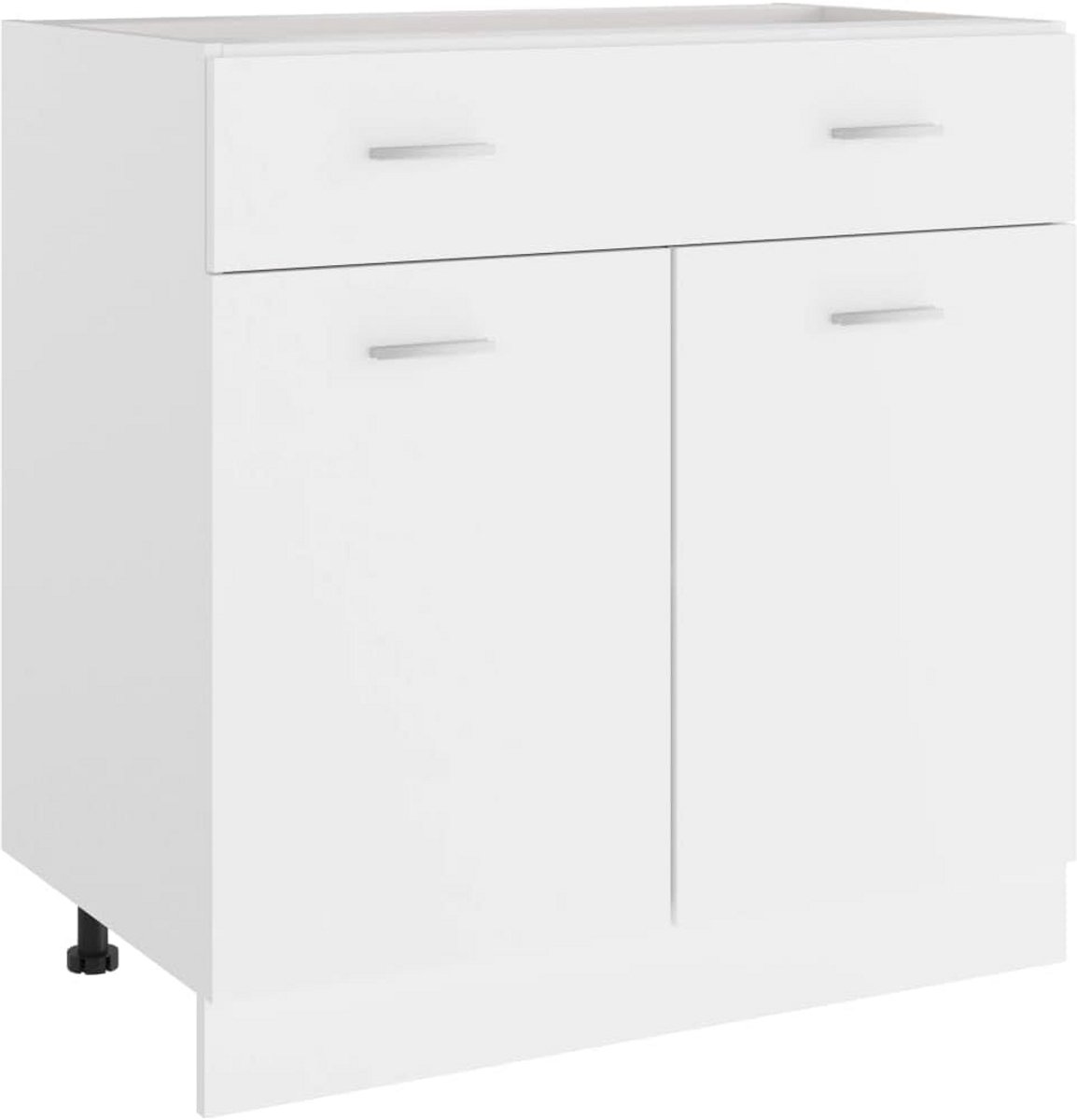 Keukenkast - Onderkast Lade - Keuken Opruimen - Veelzijdige Opbergruimte - 80x46x81.5 cm - Wit