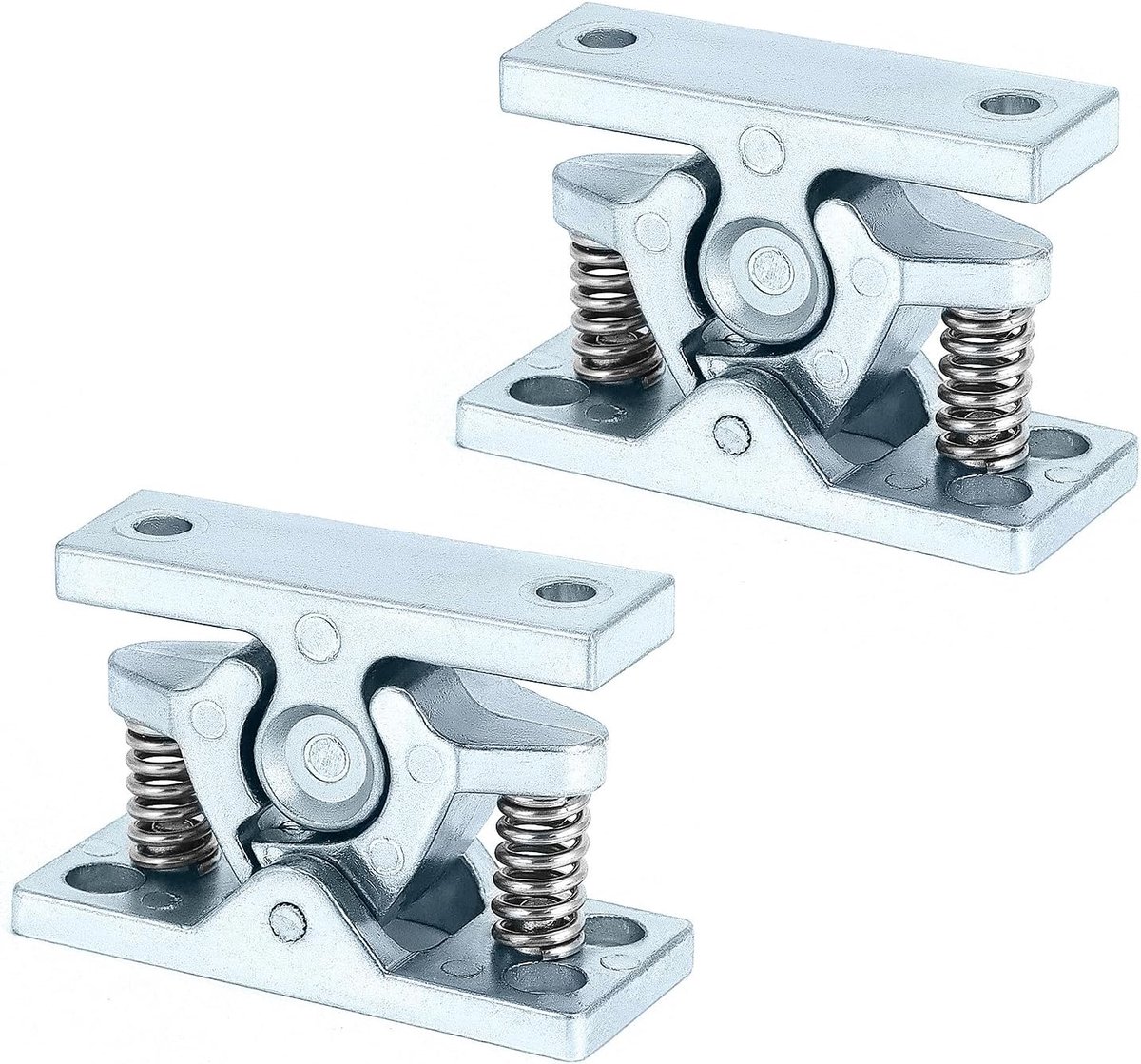 Deurstoppers Set - Caravan Camper Boot - Deuren Vastzetten - Zinklegering Constructie - 2 Stuks - Zilver