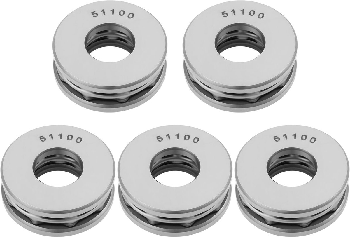 Dailygoods- Lagers 51100 - Stuwkracht Kogellager - 10x24x9mm - Lagerstaal - Slijtvast - Duurzaam