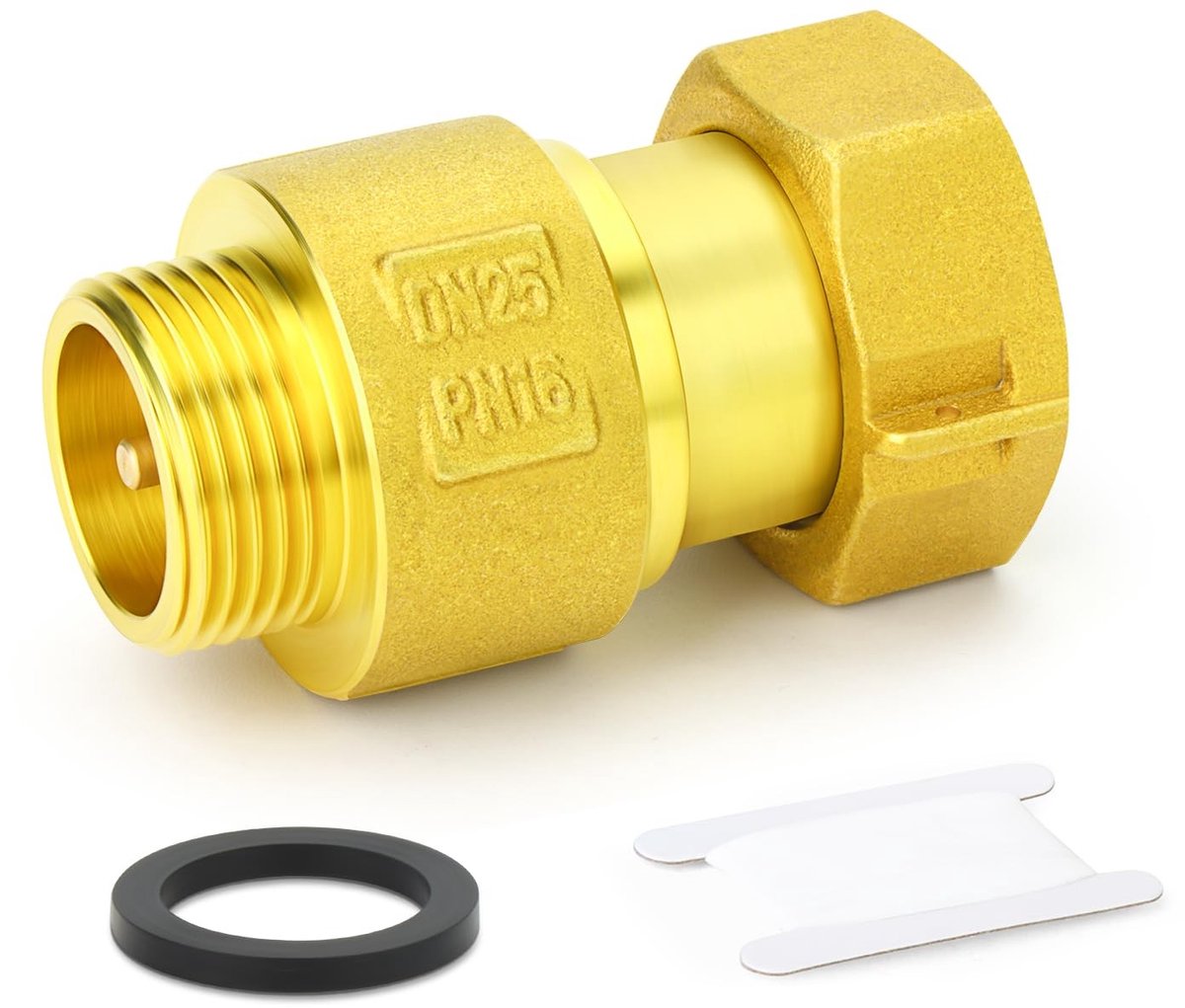 Dailygoods- Terugslagklep Messing - 1-1/4" BSP Vrouwelijk naar 1" BSP Mannelijk - Corrosiebestendig - Duurzaam - Werkdruk 1,5 MPa - Temperatuurbereik -20 °C tot 120 °C - Klep